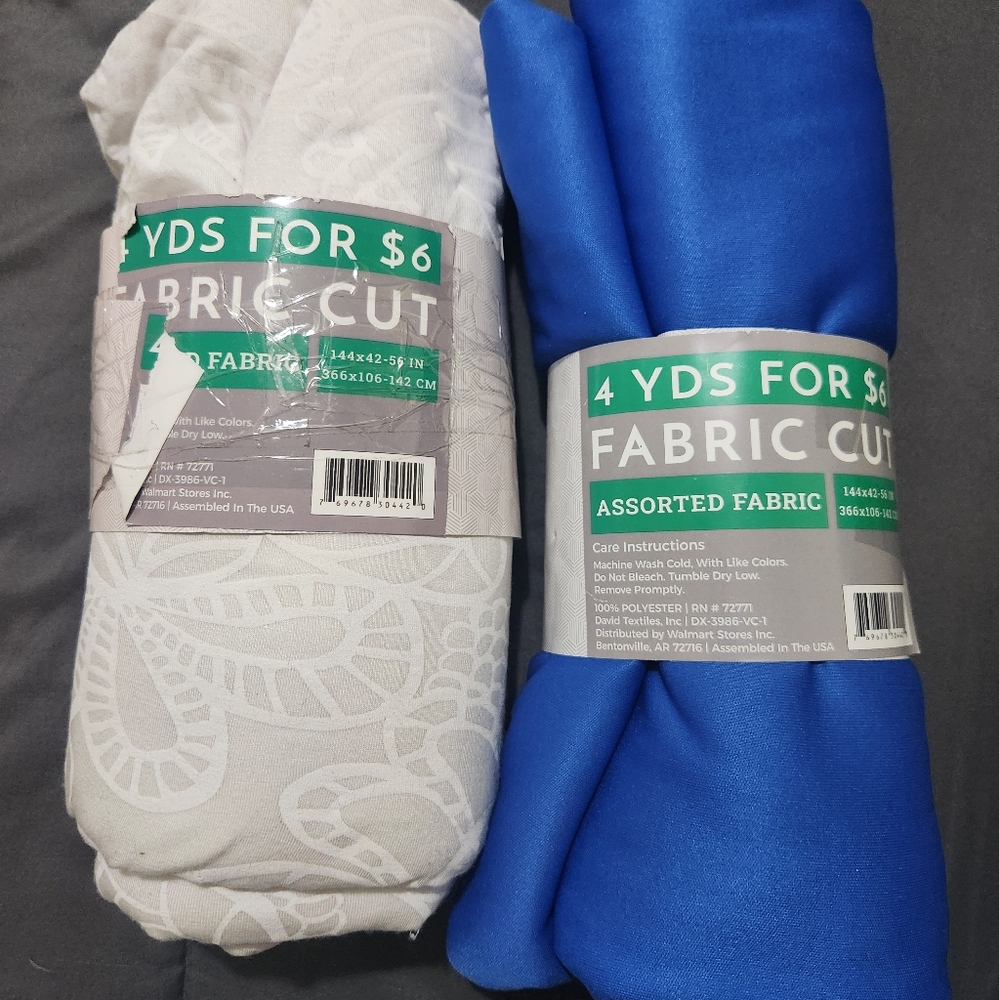 Blue and Gray fabric